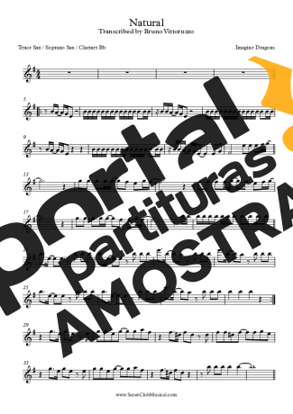 Imagine Dragons  partitura para Clarinete (Bb)