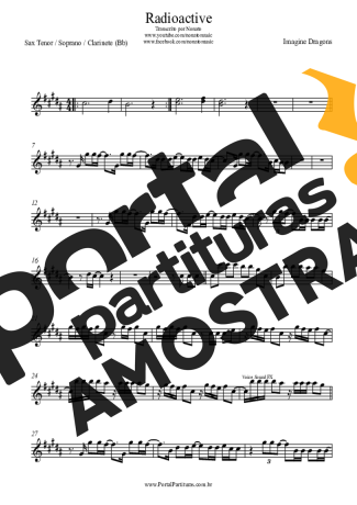 Imagine Dragons  partitura para Clarinete (Bb)