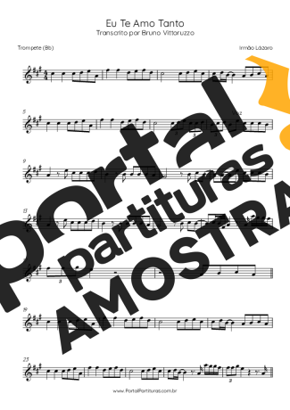 Irmão Lázaro Eu Te Amo Tanto partitura para Trompete