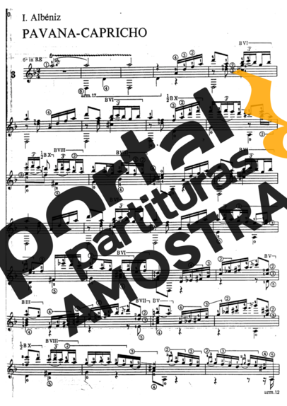 Isaac Albéniz  partitura para Violão