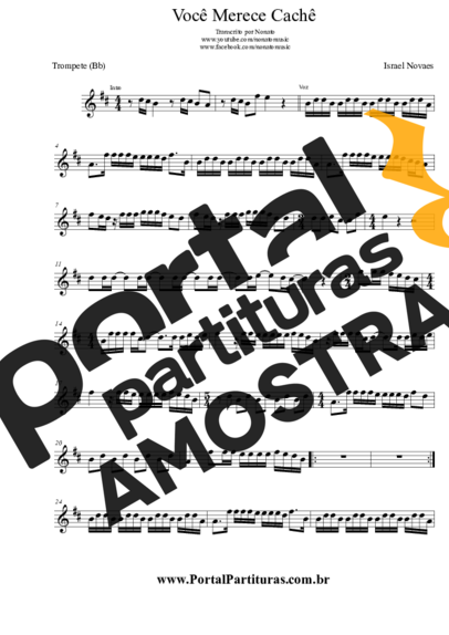 Israel Novaes  partitura para Trompete