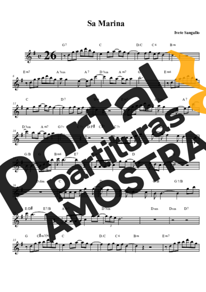 Ivete Sangalo  partitura para Saxofone Tenor Soprano (Bb)