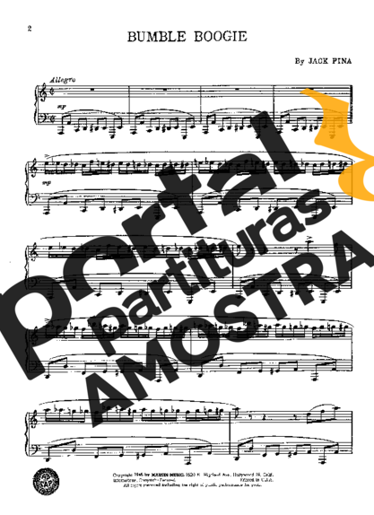Jack Fina Bumble Boogie partitura para Piano