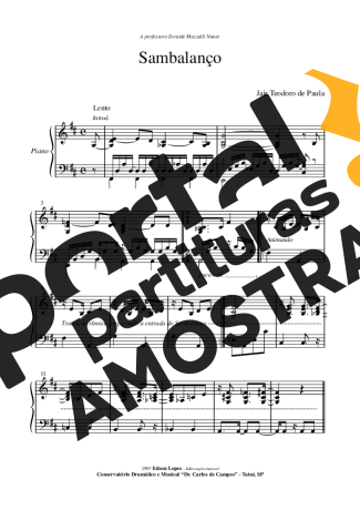 Jair Teodoro de Paula  partitura para Piano