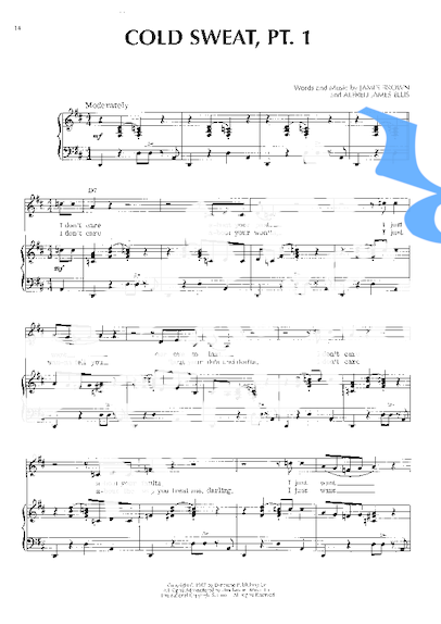 James Brown  partitura para Piano