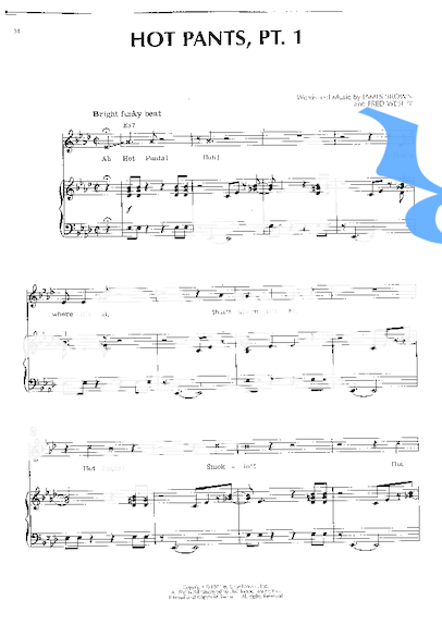 James Brown  partitura para Piano