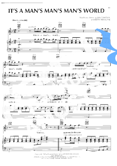 James Brown It´s Man´s Man´s Man´s World partitura para Piano