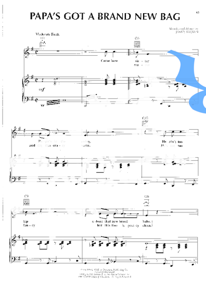 James Brown Papa´s Got A Brand New Bag partitura para Piano