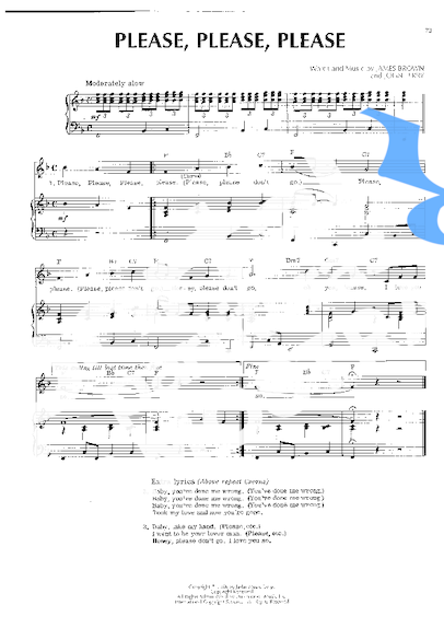 James Brown Please, Please, Please partitura para Piano