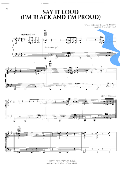 James Brown Say It Loud (I´m Black And I´m Proud) partitura para Piano