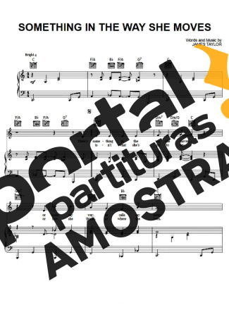 James Taylor Something In The Way She Moves partitura para Piano