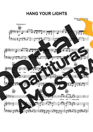 Jamie Cullum Hang Your Lights partitura para Piano