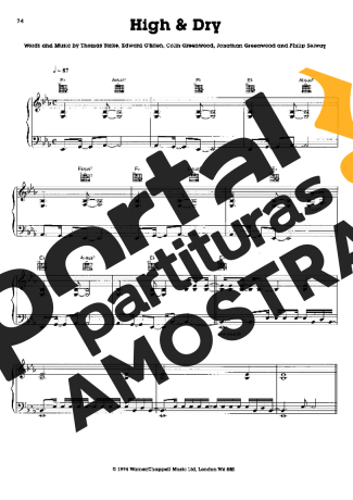 Jamie Cullum High And Dry partitura para Piano