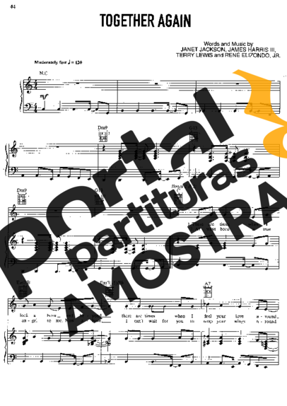 Janet Jackson  partitura para Piano