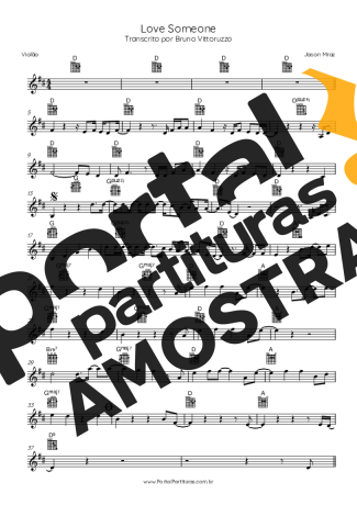 Jason Mraz Love Someone partitura para Violão