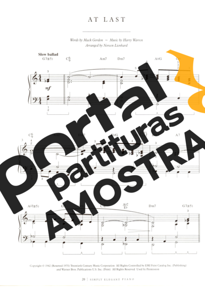 Jazz Standard  partitura para Piano