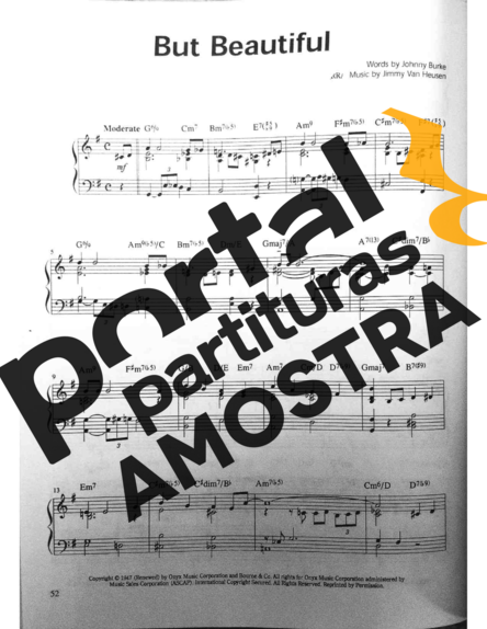 Jazz Standard But Beautiful partitura para Piano