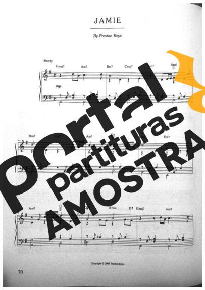Jazz Standard Jamie partitura para Piano