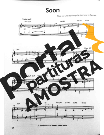 Jazz Standard Soon partitura para Piano