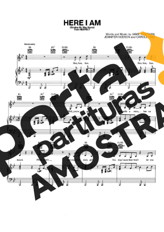 Jennifer Hudson Here I Am (Singing My Way Home) partitura para Piano