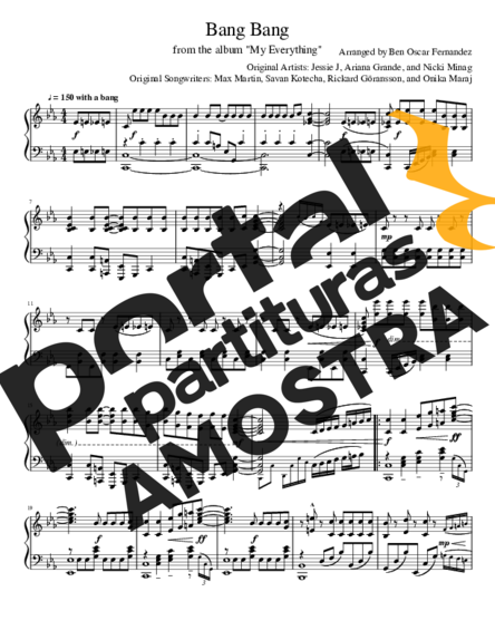 Jessie J. Bang Bang partitura para Piano