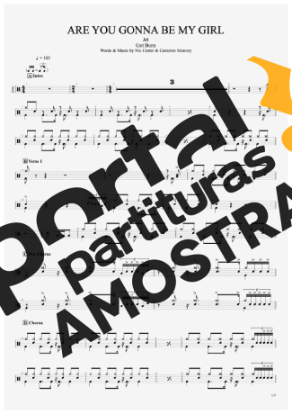 Jet  partitura para Bateria