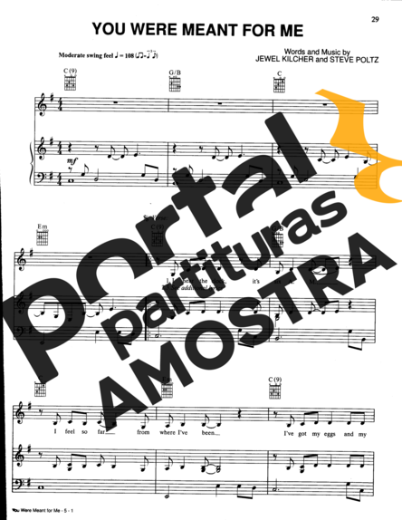 Jewel  partitura para Piano