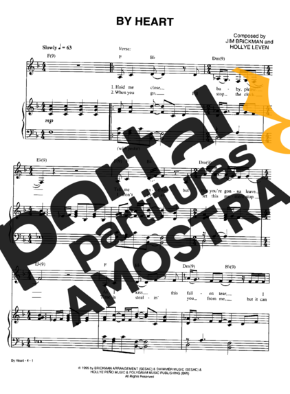 Jim Brickman By Heart partitura para Piano