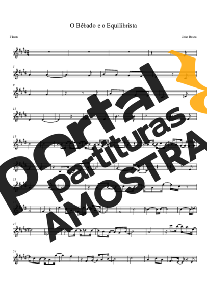 João Bosco  partitura para Flauta Transversal