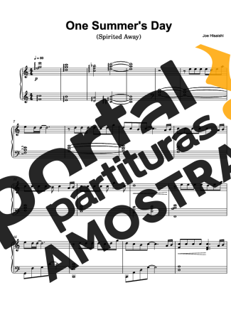 Joe Hisaishi One Summer´s Day partitura para Piano