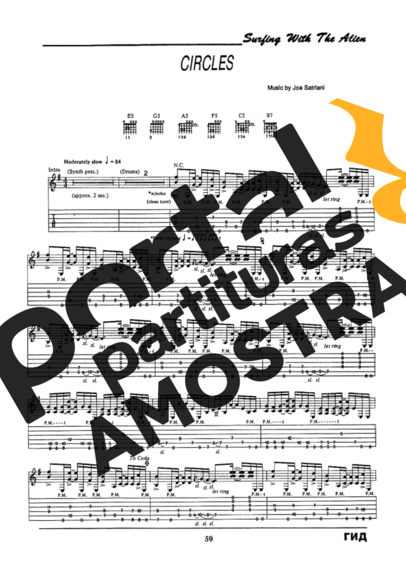 Joe Satriani Circles partitura para Guitarra