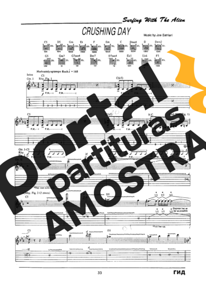Joe Satriani Crushing Day partitura para Guitarra