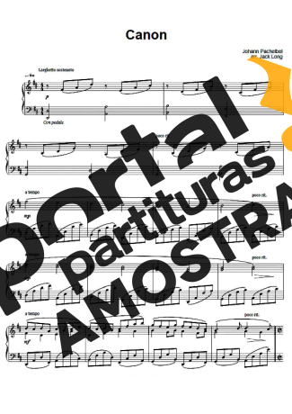 Johann Pachelbel Canon D partitura para Piano