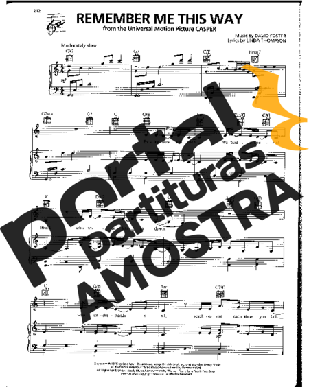 Jordan Hill Remember Me This Way partitura para Piano
