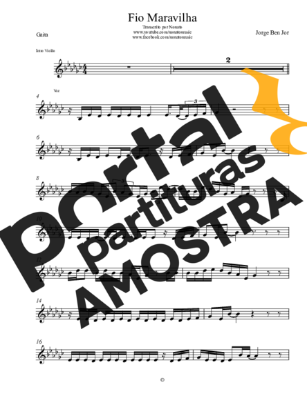 Jorge Ben Jor  partitura para Gaita