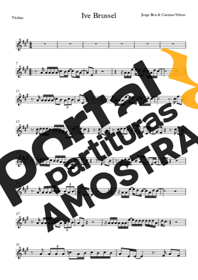 Jorge Ben Jor Ive Brussel partitura para Violino