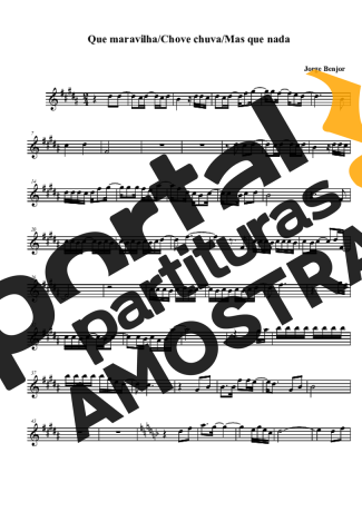 Jorge Ben Jor Que Maravilha, Chove Chuva E Mas Que Nada partitura para Clarinete (Bb)