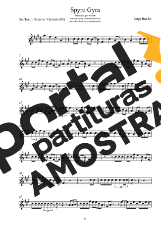 Jorge Ben Jor Spyro Gyra partitura para Clarinete (Bb)