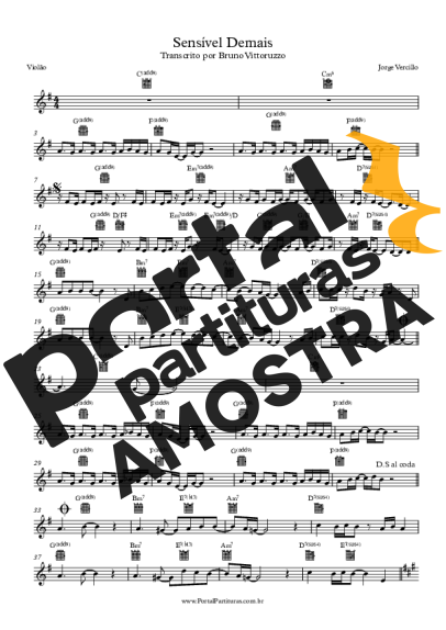 Jorge Vercillo  partitura para Violão