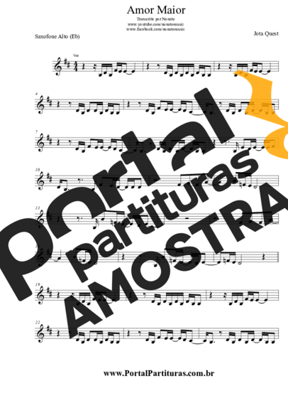 Jota Quest  partitura para Saxofone Alto (Eb)