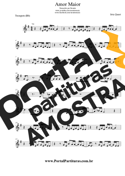 Jota Quest  partitura para Trompete