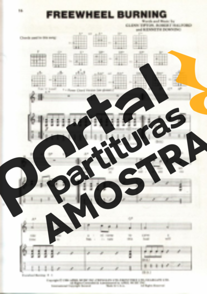 Judas Priest  partitura para Guitarra