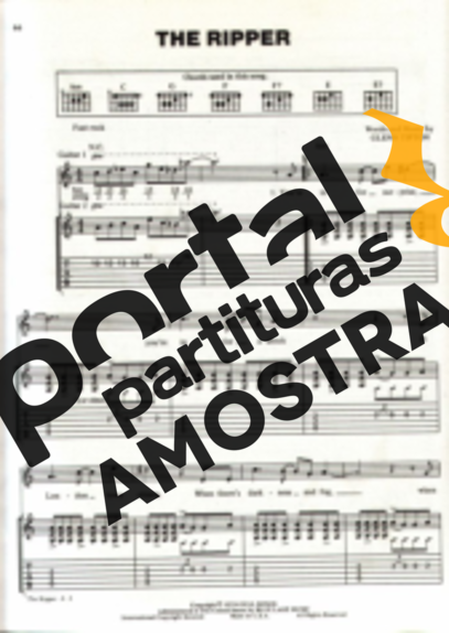 Judas Priest The Ripper partitura para Guitarra
