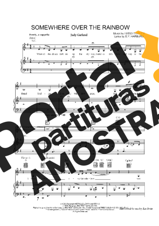 Judy Garland  partitura para Piano