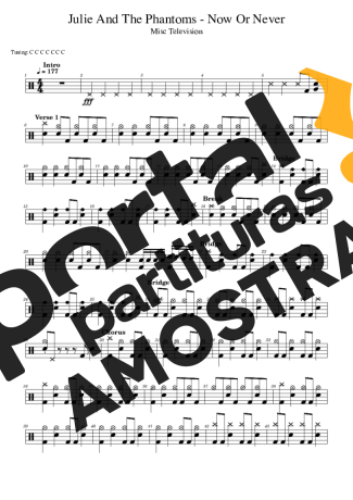 Julie And The Phantoms  partitura para Bateria