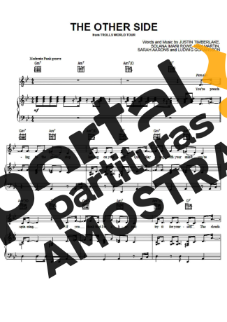 Justin Timberlake The Other Side partitura para Piano