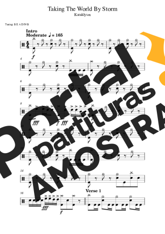 Kataklysm Taking The World By Storm partitura para Bateria
