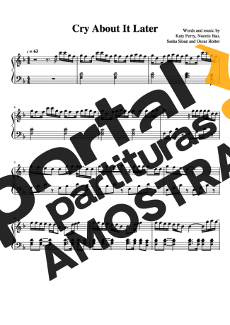 Katy Perry  partitura para Piano