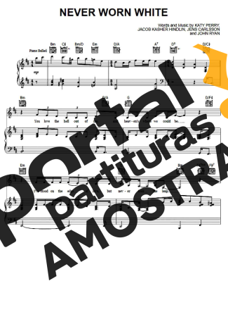 Katy Perry  partitura para Piano