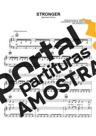 Kelly Clarkson Stronger partitura para Piano